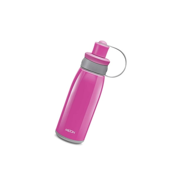 Pink Milton Thermos Steel Bottle for Kids 400 ml 13.5 Oz Steel Bravo 400 